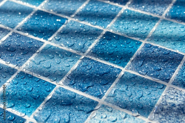 Obraz Blue Tiles in Swimming Pool