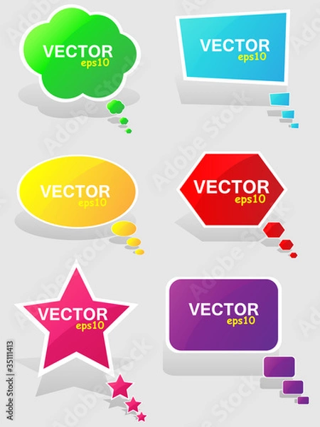 Obraz Colorful speech bubbles.