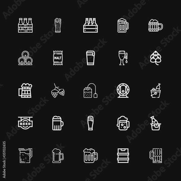 Fototapeta Editable 25 brew icons for web and mobile