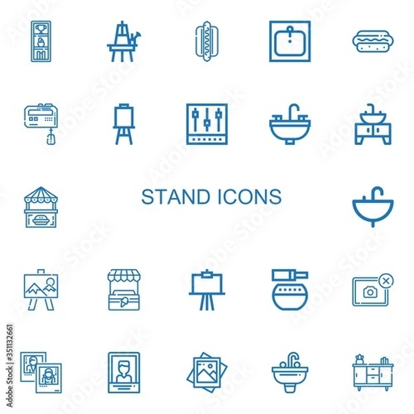 Fototapeta Editable 22 stand icons for web and mobile