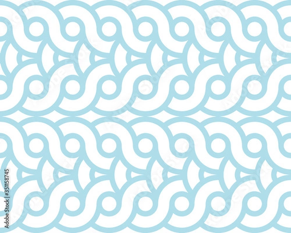 Fototapeta Blue ocean wave Background pattern seamless tiles. Use for design.