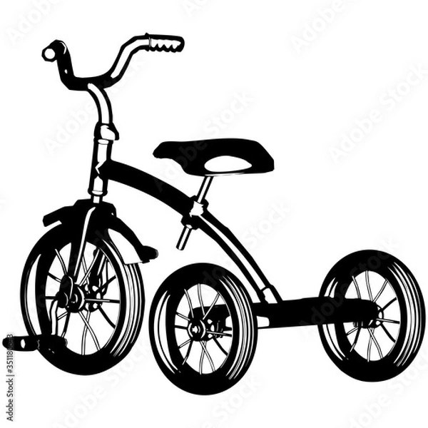 Obraz Old Tricycle vector