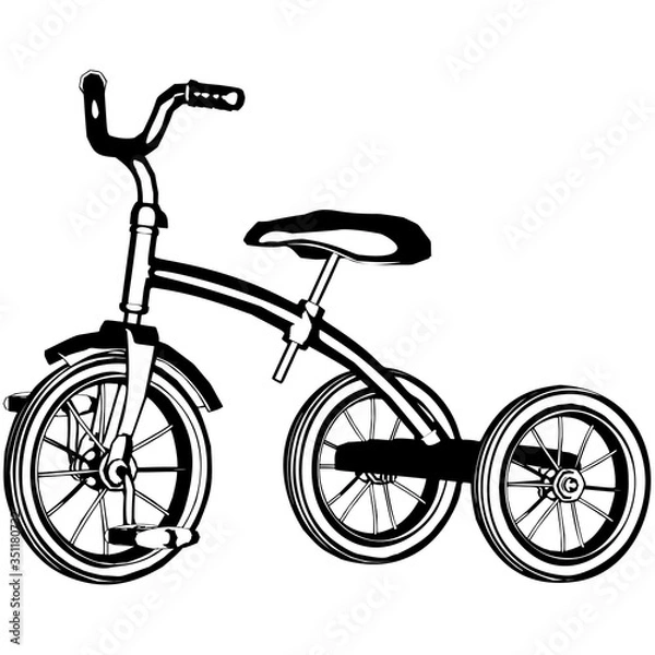 Obraz Old Tricycle vector