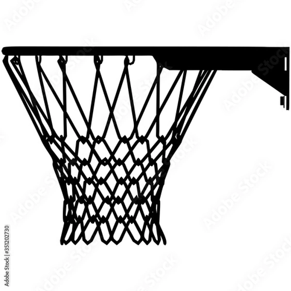Obraz Basket ball ring vector. Isolated on white background.