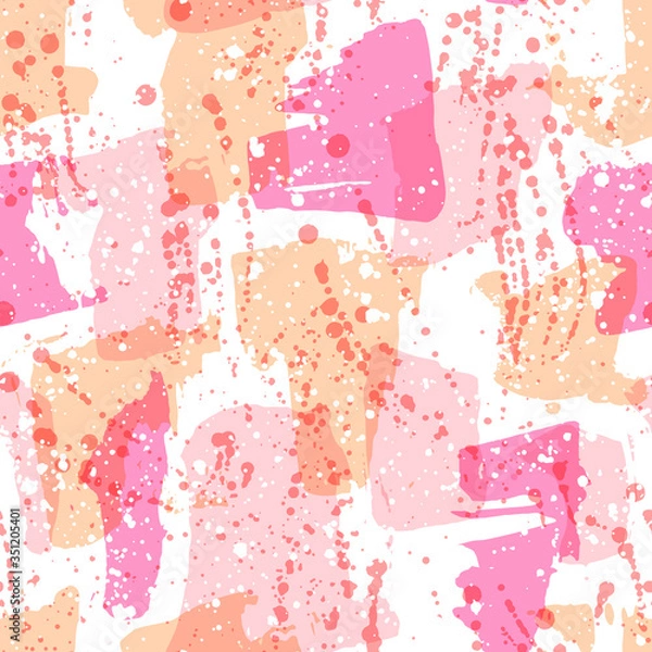 Obraz Hand drawn brush strokes seamless pattern