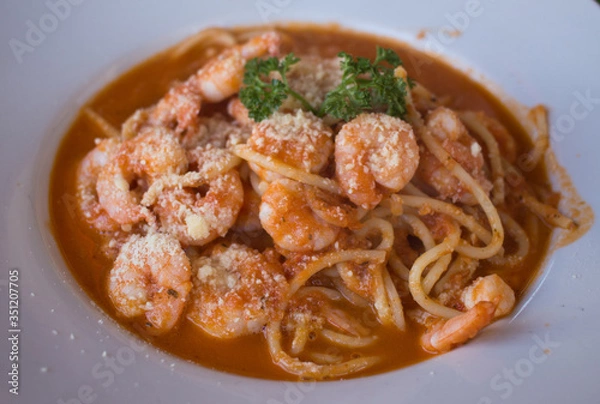 Obraz shrimp pasta