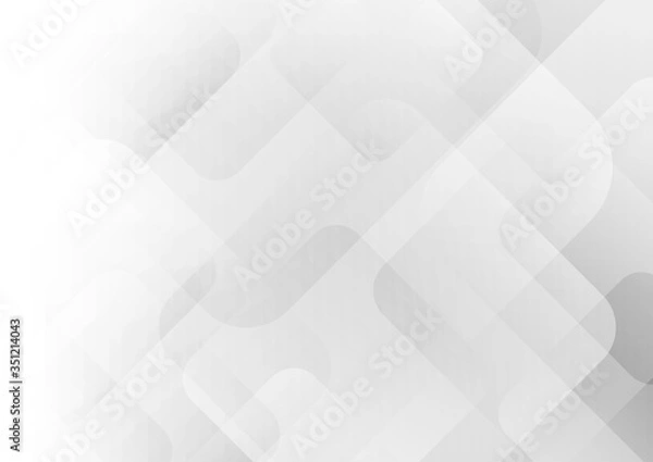 Fototapeta Abstract elegant white and gray geometric square layer background