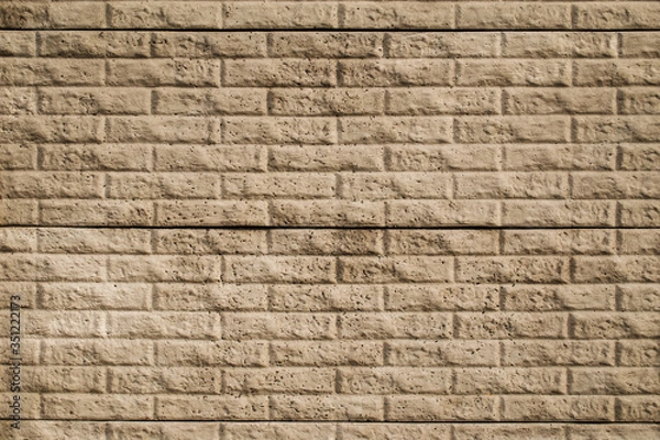 Obraz Decorative beige tiles brick wall texture 