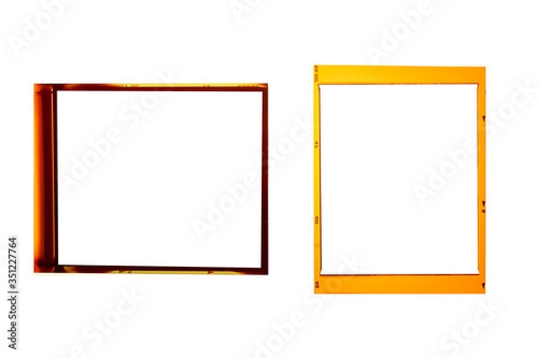 Fototapeta Medium format color film frame.With white space.
