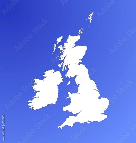 Obraz detailed map of united kingdom