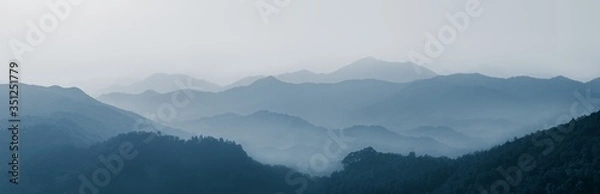 Fototapeta China's traditional Chinese painting ink in the mountains.