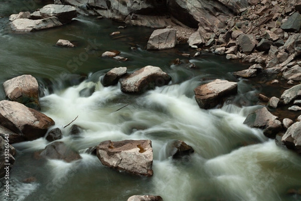 Obraz Long exposure mountain river