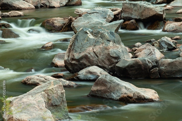 Obraz Long exposure mountain river