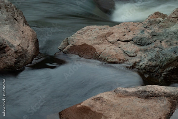 Obraz Long exposure mountain river
