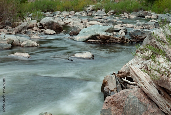 Obraz Long exposure mountain river