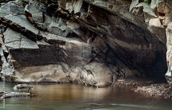 Obraz Long exposure mountain river