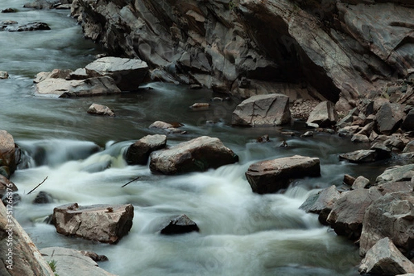 Obraz Long exposure mountain river