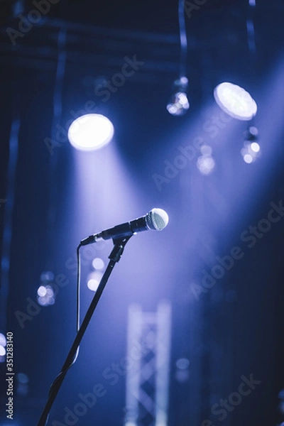 Obraz microphone at night
