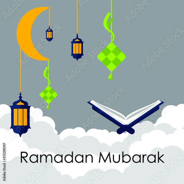 Fototapeta concept design vector month Ramadan Mubarak