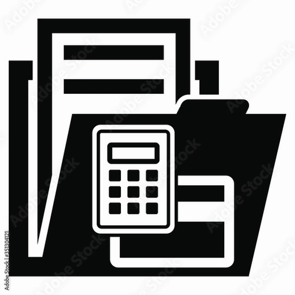 Fototapeta Folder and payment card. Payment system. Cashless payment illustration. Payment by credit card. Vector icon.