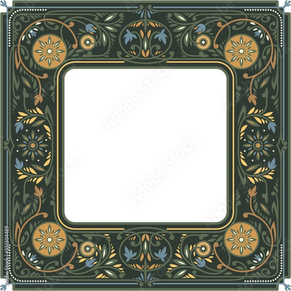 Obraz Victorian Floral Square Frame