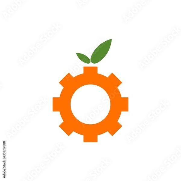 Fototapeta gear fruit vector design template illustration