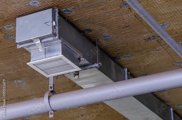 Obraz Ceiling insulation, ventilation system air ducts