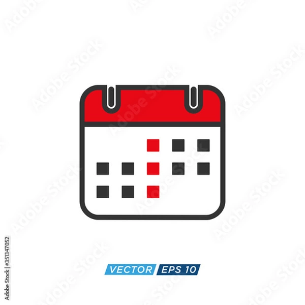 Fototapeta Calendar Icon Design Vector Template