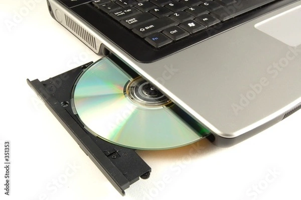 Obraz laptop and cd drive