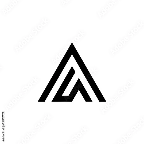 Obraz Triangle Shape vector Logo Template Illustration Design Illustration Design