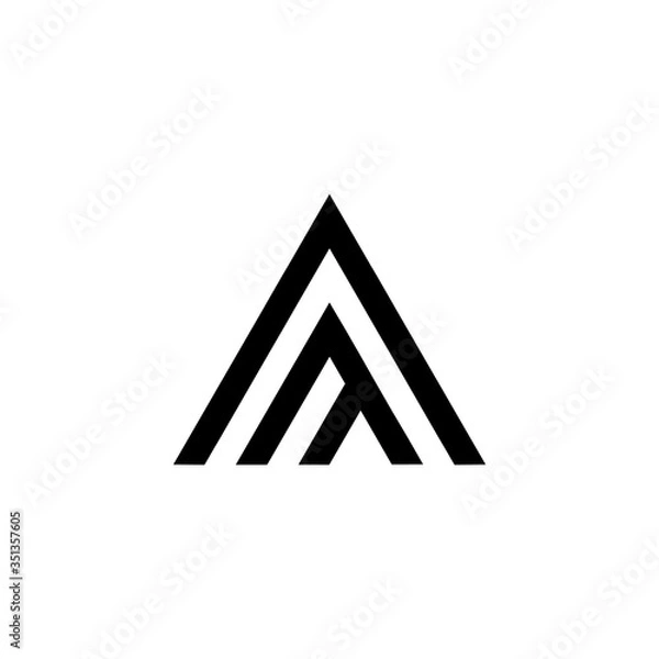 Obraz Triangle Shape vector Logo Template Illustration Design Illustration Design