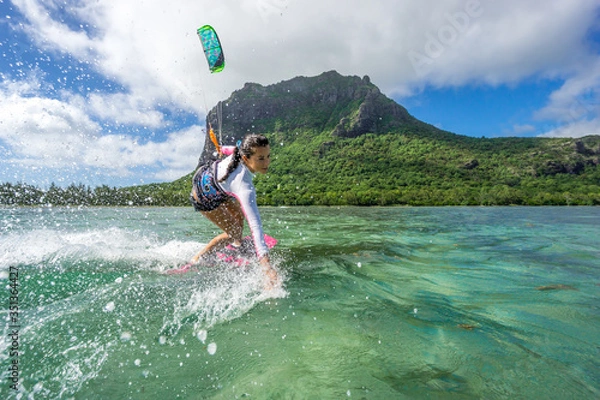 Obraz kiting in Mauritius