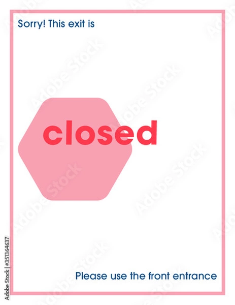 Obraz This Exit is Closed 