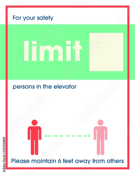 Obraz Limit (blank) Persons in the Elevator