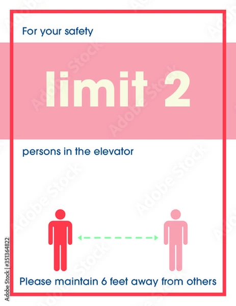 Obraz Limit 2 Persons in the Elevator
