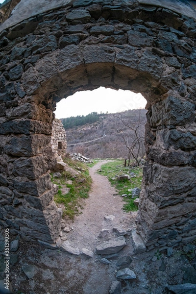 Fototapeta Mountain views in Artsakh, in spring in March 2020