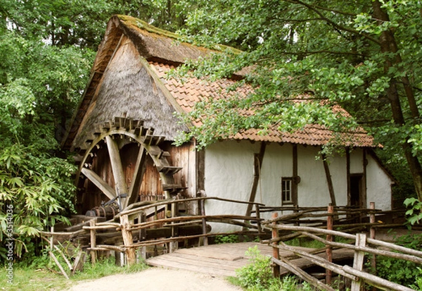 Obraz old-fashion watermill