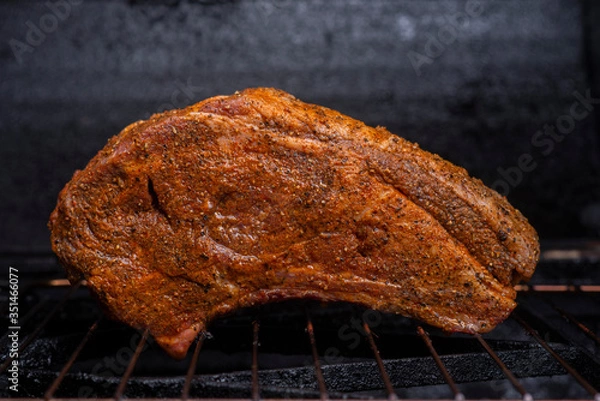 Obraz grilled steak on the grill