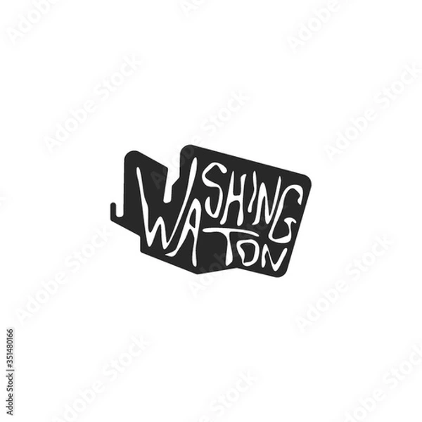 Fototapeta washington state map