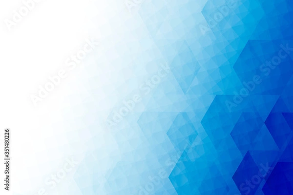 Fototapeta Ombre blue mosaic patterned background illustration