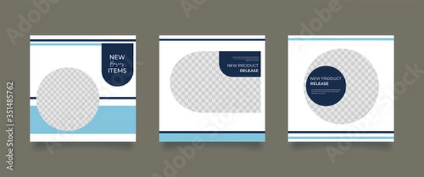Obraz Unique Editable modern Social Media banner Template.Promotional web banner for social media. Elegant sale and discount promo. Fashion and lifestyle blog templates, web banners
