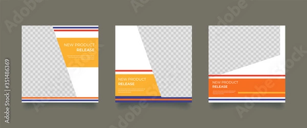 Obraz Unique Editable modern Social Media banner Template.Promotional web banner for social media. Elegant sale and discount promo. Fashion and lifestyle blog templates, web banners