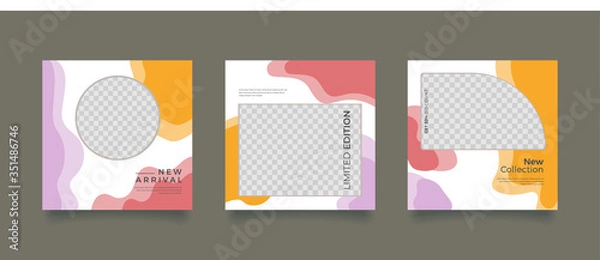 Obraz Unique Editable modern Social Media banner Template.Promotional web banner for social media. Elegant sale and discount promo. Fashion and lifestyle blog templates, web banners