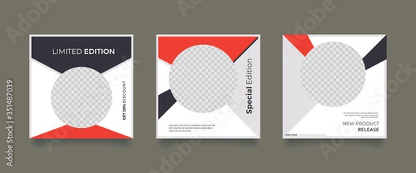 Obraz Unique Editable modern Social Media banner Template.Promotional web banner for social media. Elegant sale and discount promo. Fashion and lifestyle blog templates, web banners