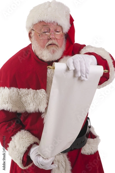 Fototapeta Santa checking his list