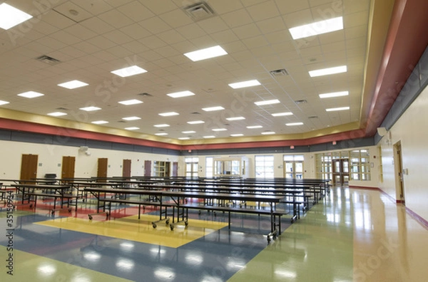 Fototapeta Cafeteria at Elementary School