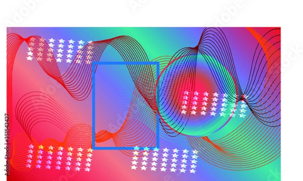 Obraz abstract vector background with flowers