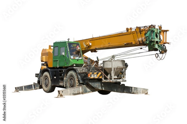 Obraz Crane truck with clipping path