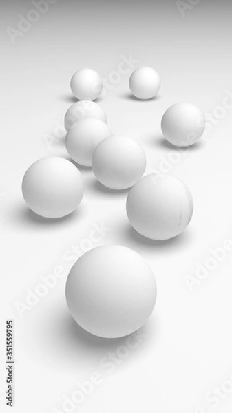 Obraz White abstract background. Lowpoly backdrop. Crumpled paper. 3D illustration