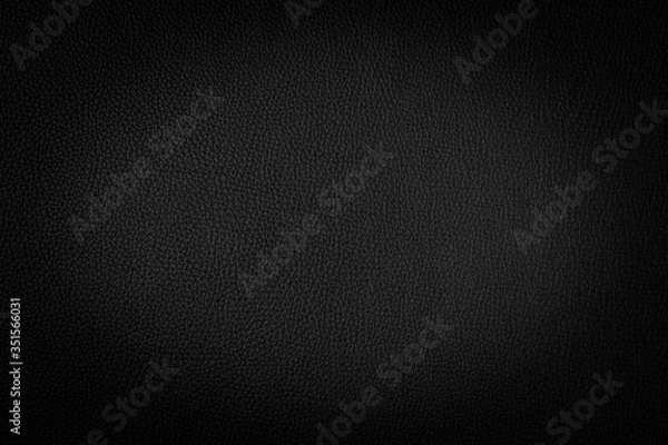Obraz black leather background texture abstract close up, surface studio photography. copy space